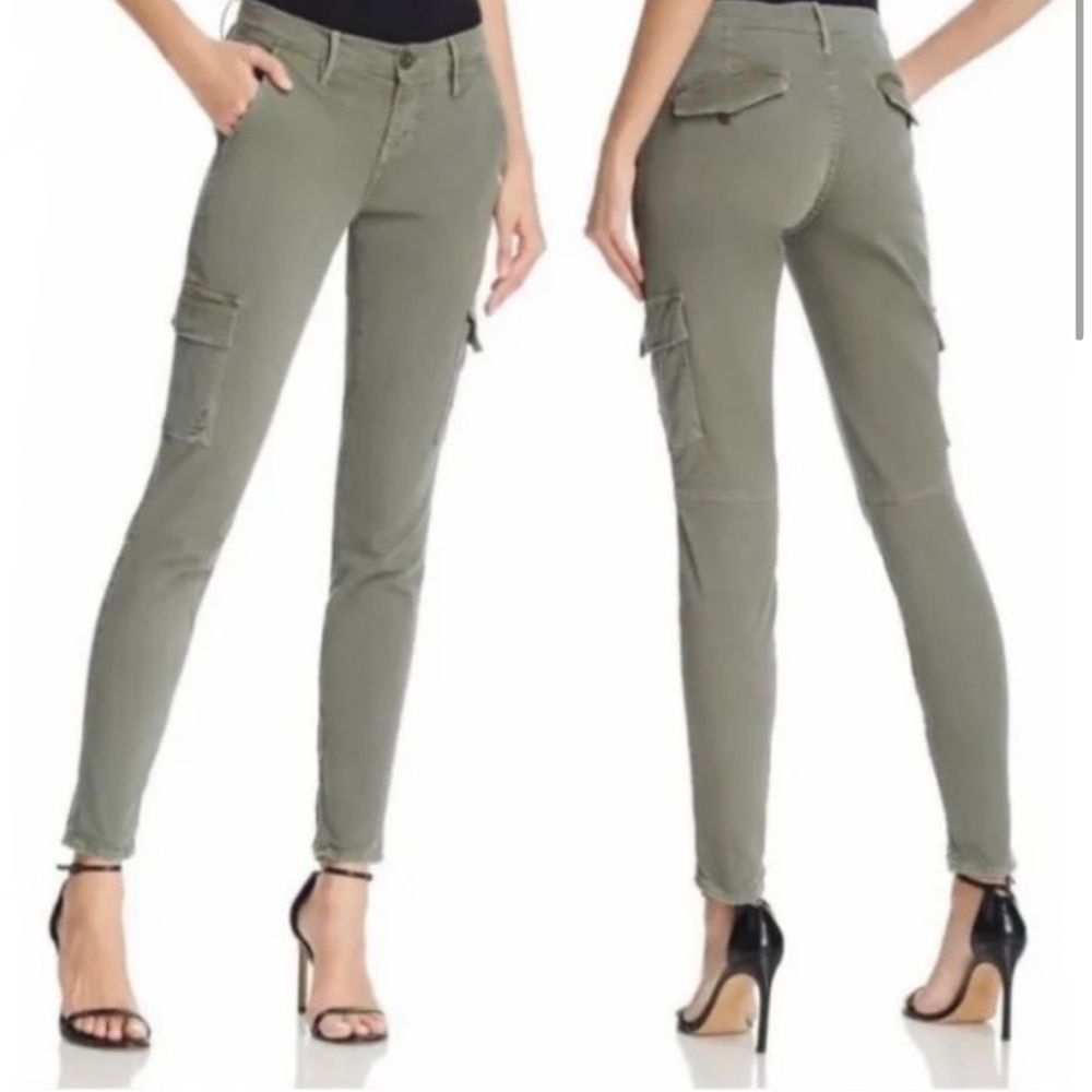Frame Green Cargo Skinny Pants